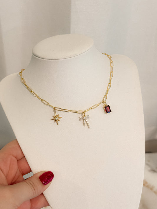 Starry Christmas Charm Necklace